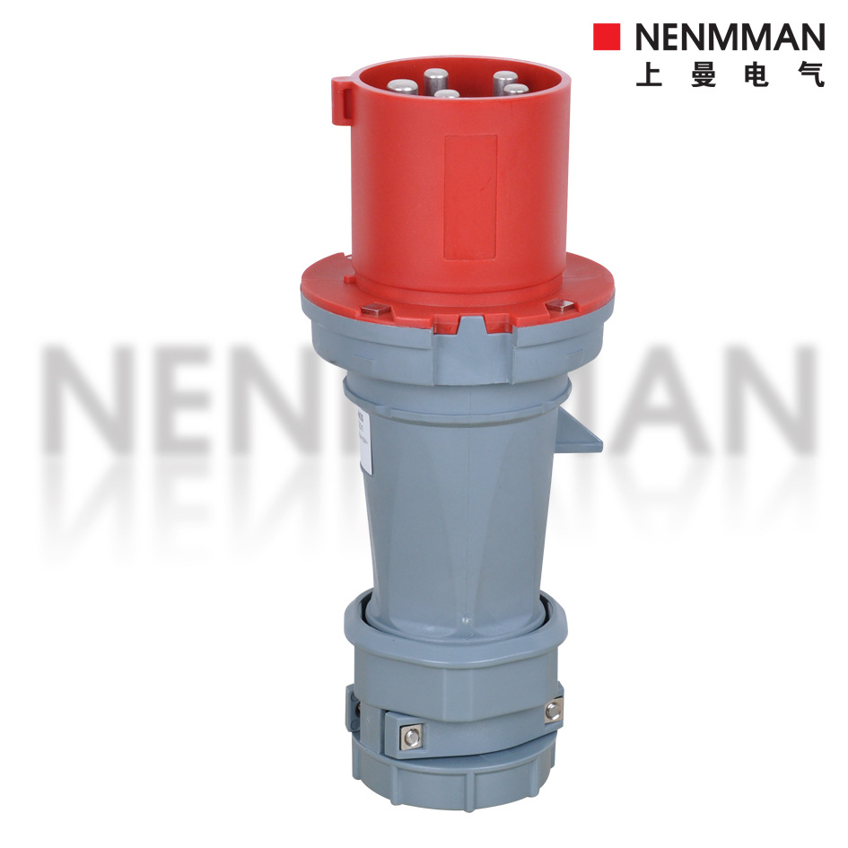 NENMMAN厂家德国标准TYP-1235工业电源防水插头5P 63A 400V IP44