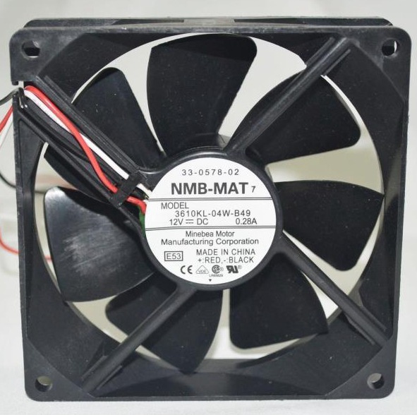 原装美培亚NMB 3610KL-04W-B49 12V 0.28A 大风量服务器机箱风扇