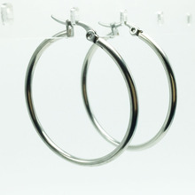 欧美流行大号耳圈不锈钢耳环2mmx15mm/25mm/35mm明星同款EBAY热销