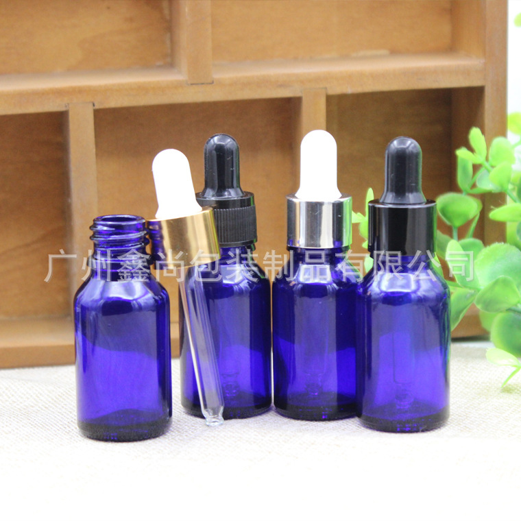 Cesta al por mayor botella de aceite esencial de vidrio botella de despliegue 15ml cuentagotas sub-embalaje dilución botella vacía