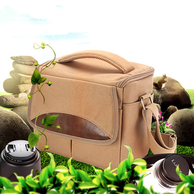 SLR camera bag canvas nylon One shoulder Camera bag Canon Nikon introduction practical SLR camera bag