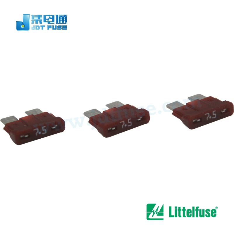 028707.5PXCN Littelfuse средний автомобильный плавкий предохранитель лезвийного типа 7.5A/32V