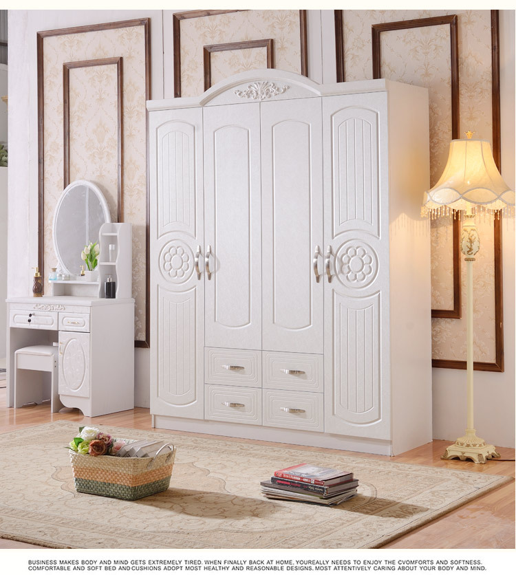 Modern minimalist Plate white Open the door Large closet Bedroom closet Whole Thirty-four Lockers combination