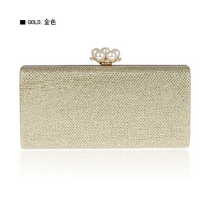 简洁可爱新品珠珠扣手拿包气质晚宴包好搭礼服包晚装包1633