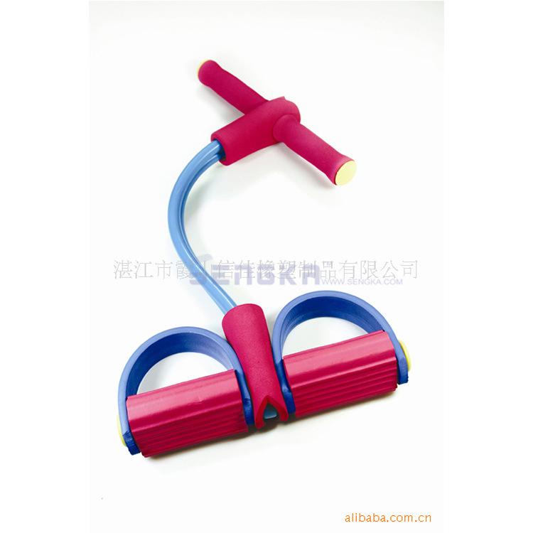 厂家供应 高强度脚踏塑身拉力器 运动健身拉力绳