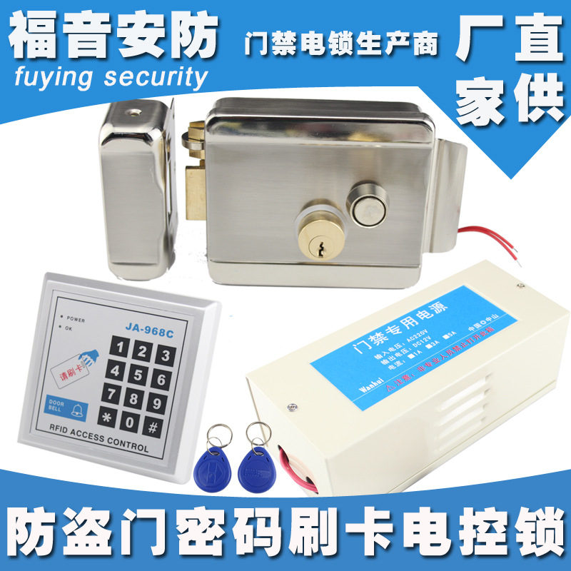 感应锁 刷卡电控锁 密码锁 带反锁 门禁智能电子锁 大铁门锁
