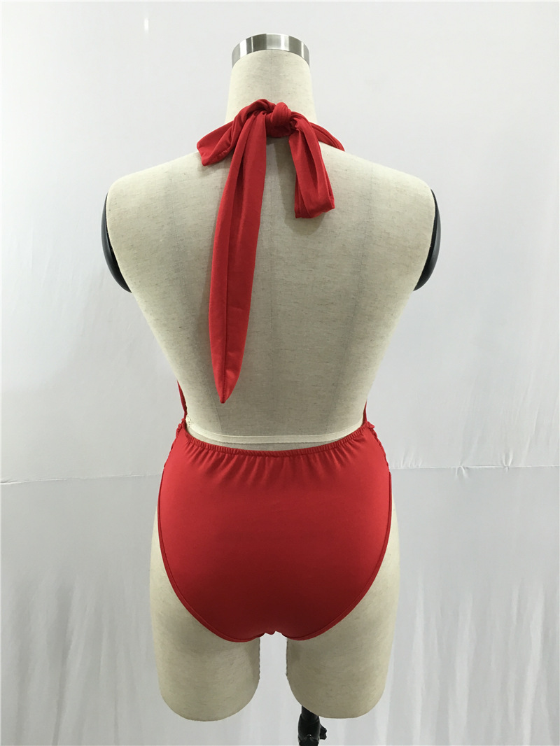 Polyester FashionSwimwear(White-L) NHDF0247-White-L