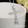Fashionable jewelry, shiny zirconium, crystal, necklace, Korean style
