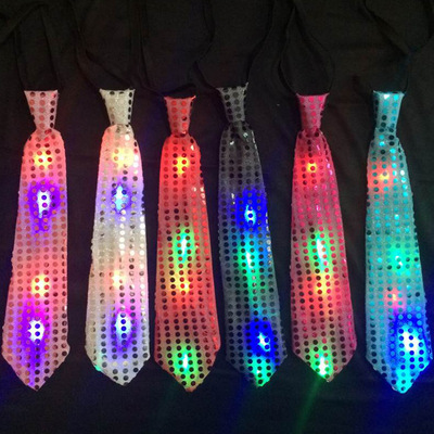 luminescence led Sequins Flash bow necktie Bowtie stage show bar Nightclub party activity Supplies