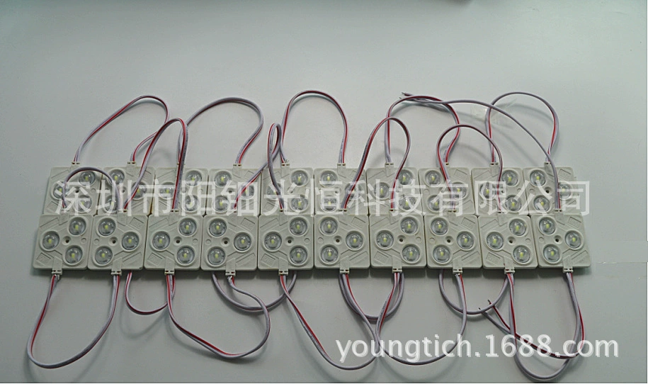 LED модуль с литыми линзами 3 светодиода, литьё 5730, модуль с линзой для подсветки