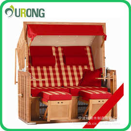 高端多功能折椅/时尚折叠沙滩椅/户外露营实木折叠扶手沙滩躺椅子