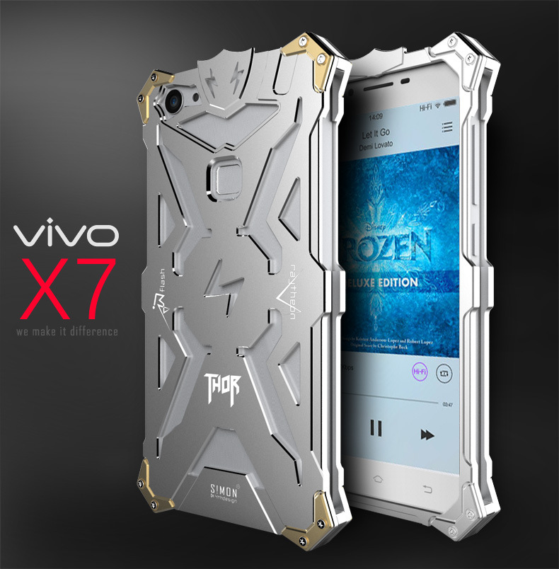 SIMON THOR Aviation Aluminum Alloy Shockproof Armor Metal Case Cover for vivo X7 Plus & vivo X7 
