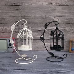 Wholesale 8156 Birdcage Iron Candlestick Creative Romantic European Wedding Style Lamp Home Decor