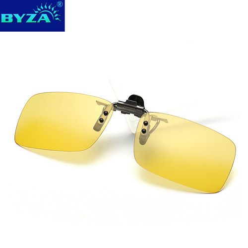 BY507 Night and Day Driver Polarized Clip-on Lens Clip-on Lens Driving Glasses Sunglasses Clip-on Lens for Near-sighted People 
