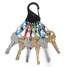 奈爱NiteIze 不锈钢钥匙扣 带6个旋钮锁8字扣 KLKP-01-R3