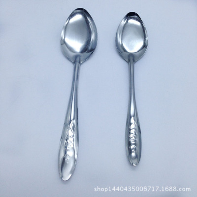 wholesale stainless steel Spoon Flavor Hotel Restaurant kindergarten 1 yuan Rivers and lakes Stainless steel spoon