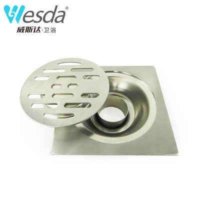 厂家直销不锈钢拉丝3厘防臭地漏A18浴室酒店排水地漏芯盖片过滤网|ms