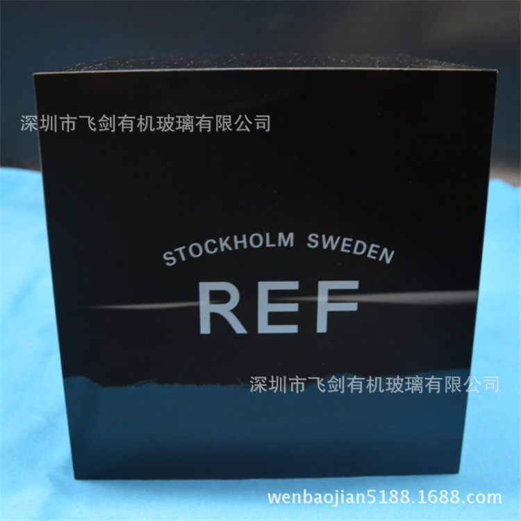 新品发布会亚克力组合堆箱六面拼接黑色亚克力盒子