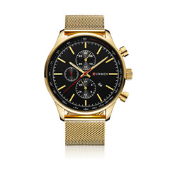 Curren/Carren 8227 Men's Watch, Steel Strap Quartz Men's Watch, Water-Resistant Date Watch