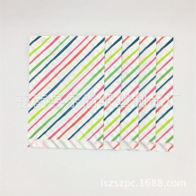 牛皮纸高低口包装袋 防油淋膜纸袋风琴礼品袋 厂家批发可加印logo