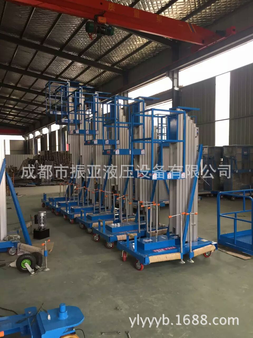 成都10米单柱GTWY10-100液压铝合金式升降机，电动铝合金升降平台