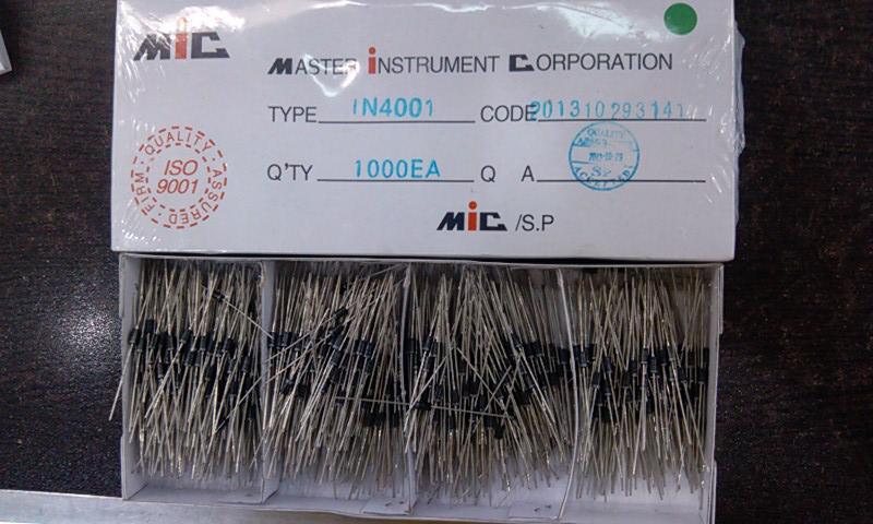 整流二极管 1N4001 DO-41 1A  插件 T/B编带 工厂自营 免费送样