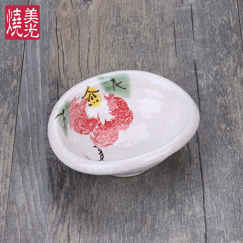 Керамическая плоская тарелка для соусов с рисунком в японском стиле Meiguang Boiled Hand-painted - стиль - маленькая творческая посуда для соусов