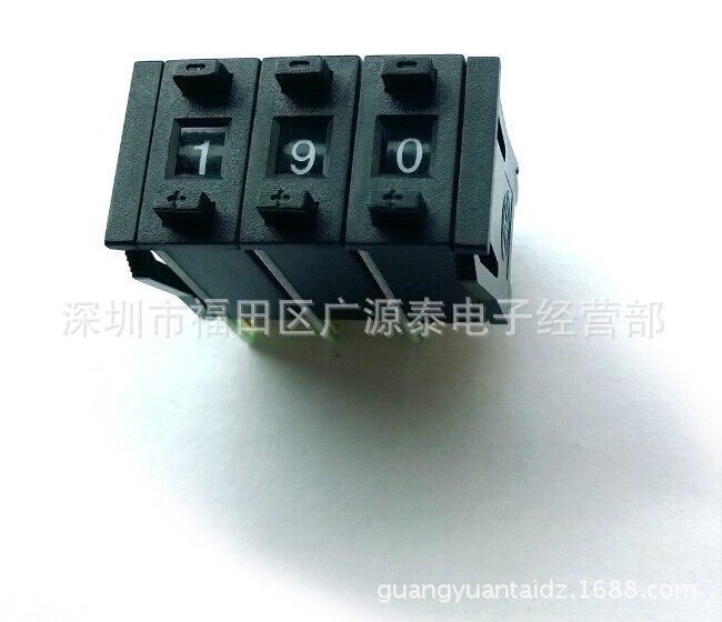 编码开关8421数字开关0-9拨盘开关按动开关10进制KM1 黑白色8*22
