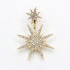 Fashionable accessory, earrings, European style, wholesale, with snowflakes