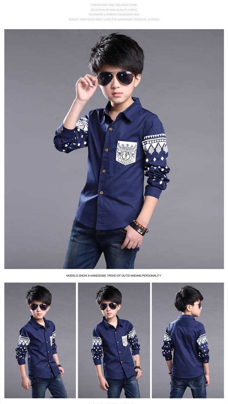 Chemise garcon à manche longue - Ref 2076588 Image 13