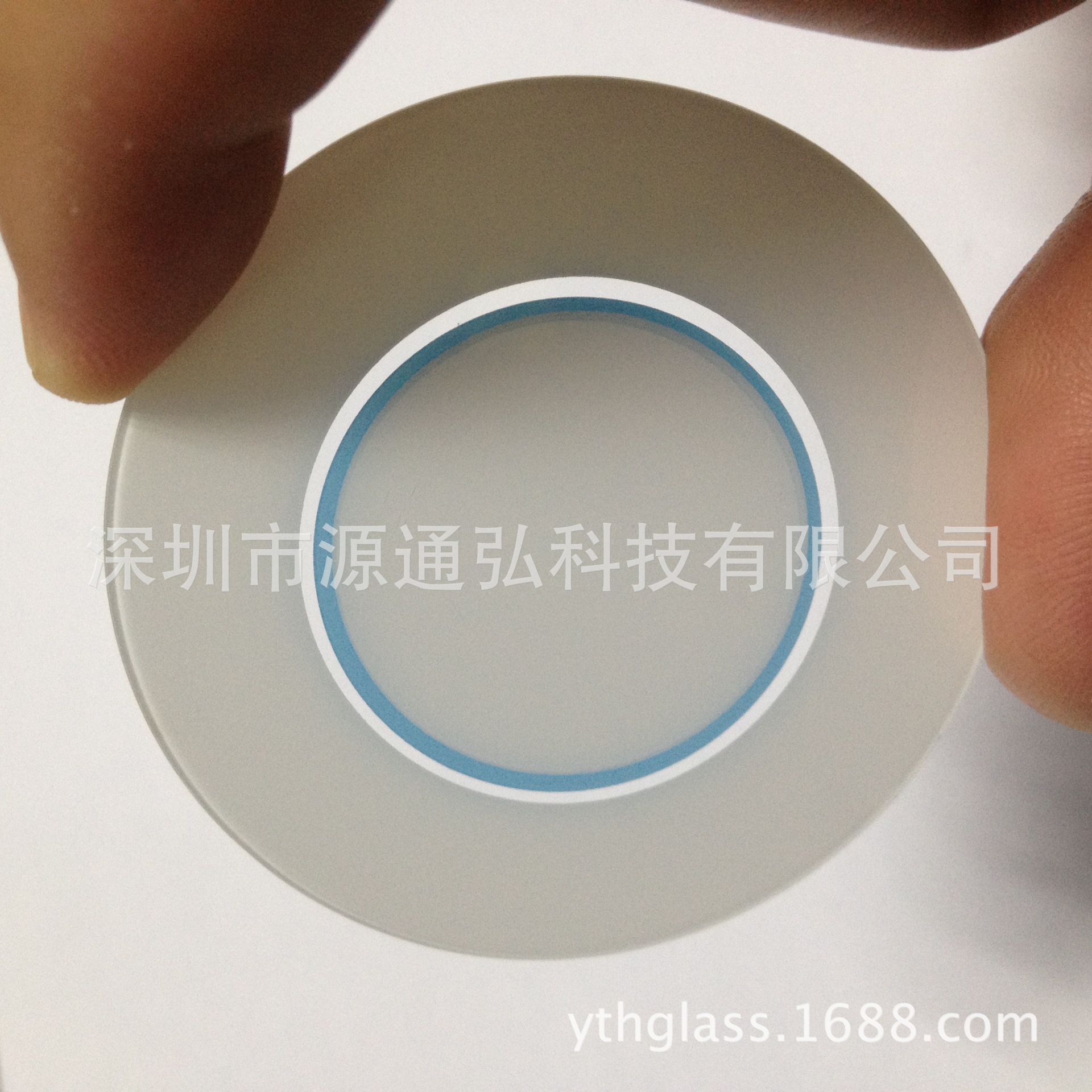 0.5mm丝印开关玻璃面板圆形玻璃触摸开关面板玻璃深圳厂家