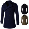 New high quality men double breasted overcoat coat coat