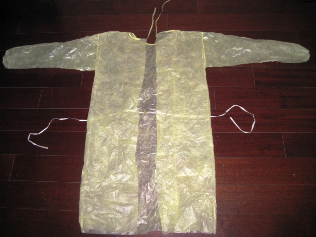 低价供应一次性无纺布黄色隔离服