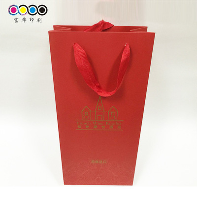 Manufactor Direct selling red wine gift reticule Wine packing paper bag white Paper jam Wine