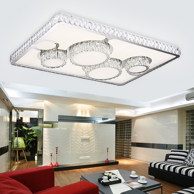 led现代简约吸顶灯 客厅灯具长方形主卧室灯饰大气分段调光吸顶灯|ms