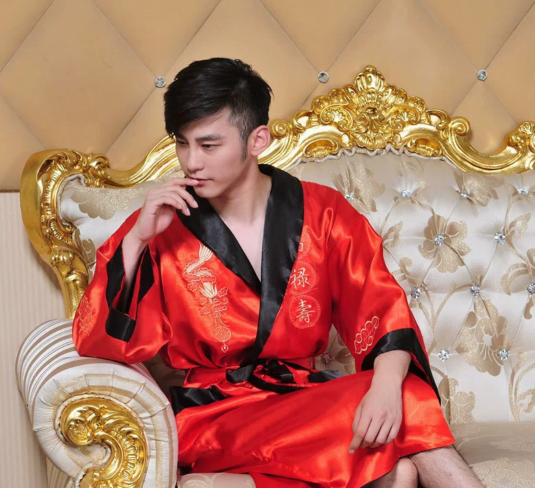 Retro double-sided comfortable cardigan, pijama, bathrobe, wholesale, Chinese style