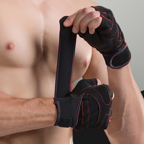 Dumbbell wrist guards, non-slip, men's and women's equipment, strength training half-finger breathable non-slip sports gloves/fitness gloves