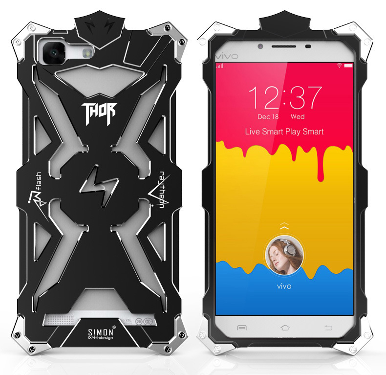 SIMON THOR Aviation Aluminum Alloy Shockproof Armor Metal Case Cover for vivo Y35