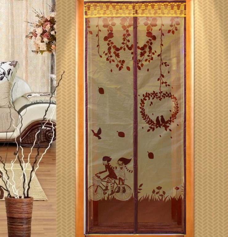 factory new pattern Countryside Bicycle Square Mute summer Selling magnetic Mosquito yarn door curtain curtain Mosquito control door curtain