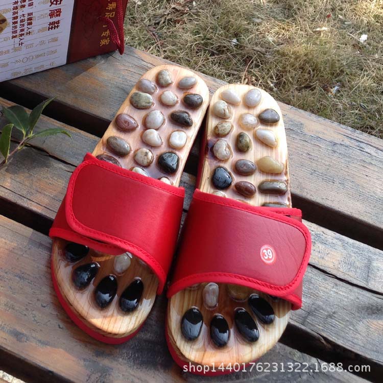Cross-Border Pebble Jade Massage Shoes, Foot Acupoint Health and Wellness Massage Slippers, Direct Sales from the Manufacturer, Can Be Shipped in One Piece