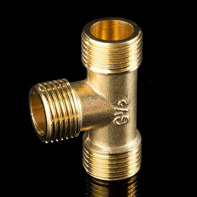 Завод Прямой все медные наружные провода тройник латунный тройник 4 точки 1/2 сантехника медные трубы аксессуары разъем