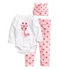 Bodysuit, set suitable for men and women for early age, Korean style, 3 piece set, children's clothing, wholesale