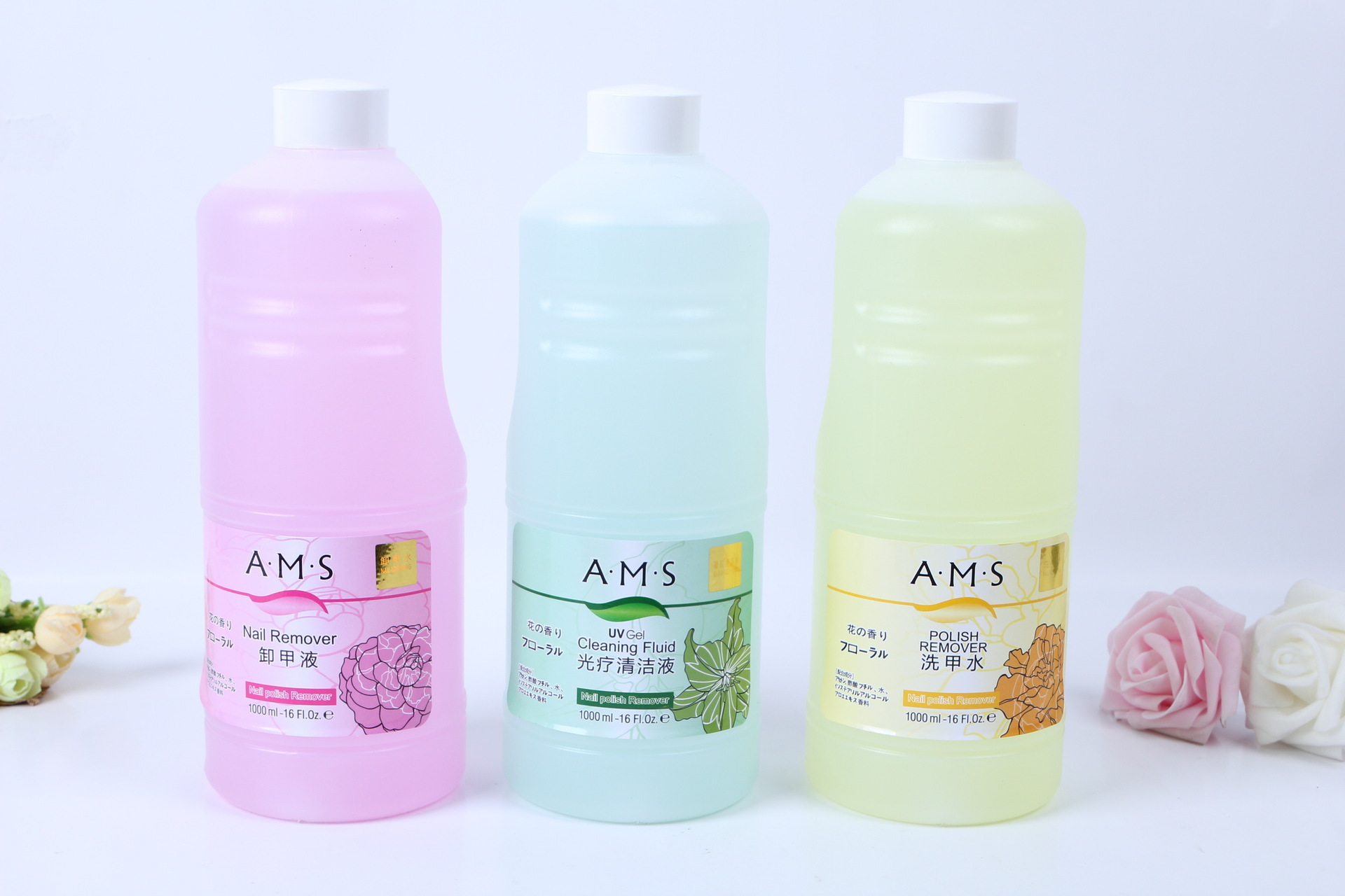 美甲用品 不伤甲水洗甲水果味的 卸甲液 光疗清洁液 1000ML 大瓶|ru