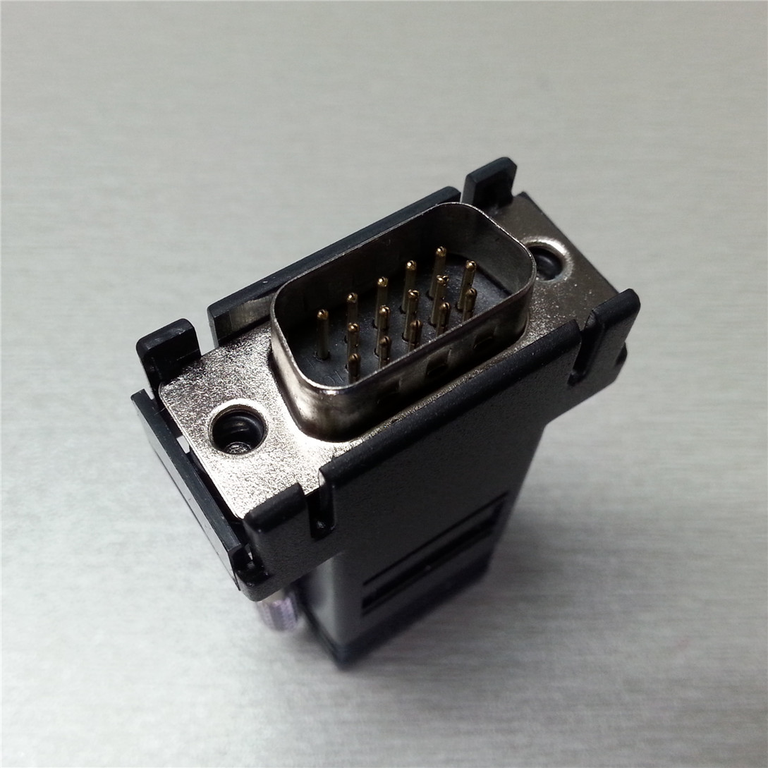 优联康品牌网口rj45转db15针公头 网口rj45转三排VGA15针公头
