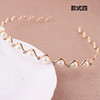 Headband from pearl, hair accessory, Korean style, wholesale