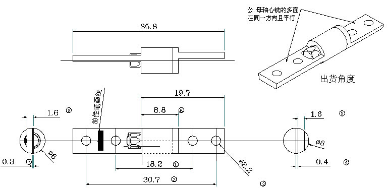 一字转轴带阻尼原理图