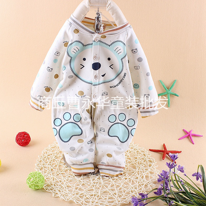 Autumn and winter baby warm one-piece ro...