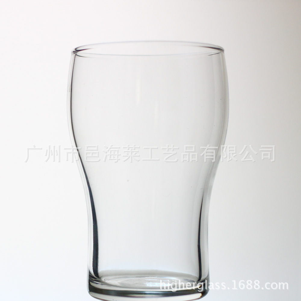 定制精酿啤酒广告logo促销200ml400ml抗摔钢化强化玻璃收腰啤酒杯