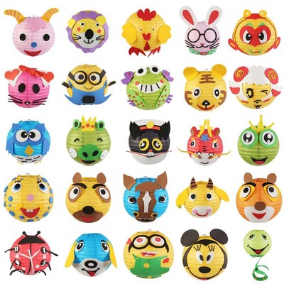 手益DIY灯笼 中秋卡通灯笼 儿童手提灯笼 手工制作灯笼厂家批发|ru