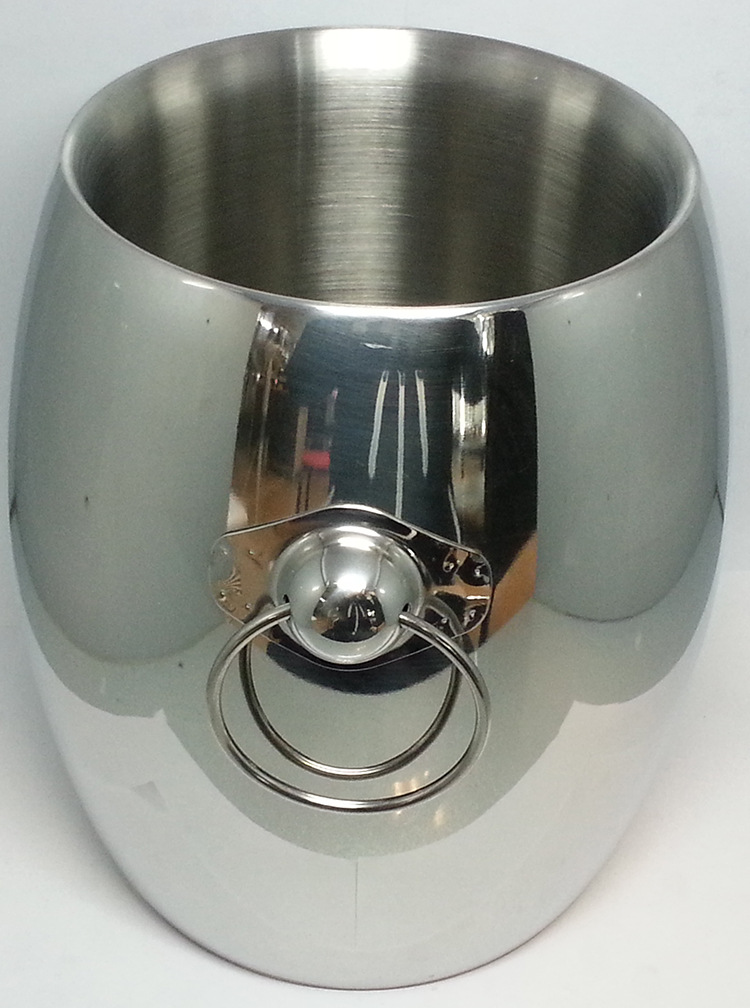 Factory direct sales of stainless steel French double-eave champagne barrels, hotel, KTV and bar ice cube barrels, double-layer insulated champagne barrels detail image 4